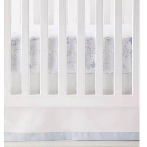Border Frame Crib Skirt - Sky